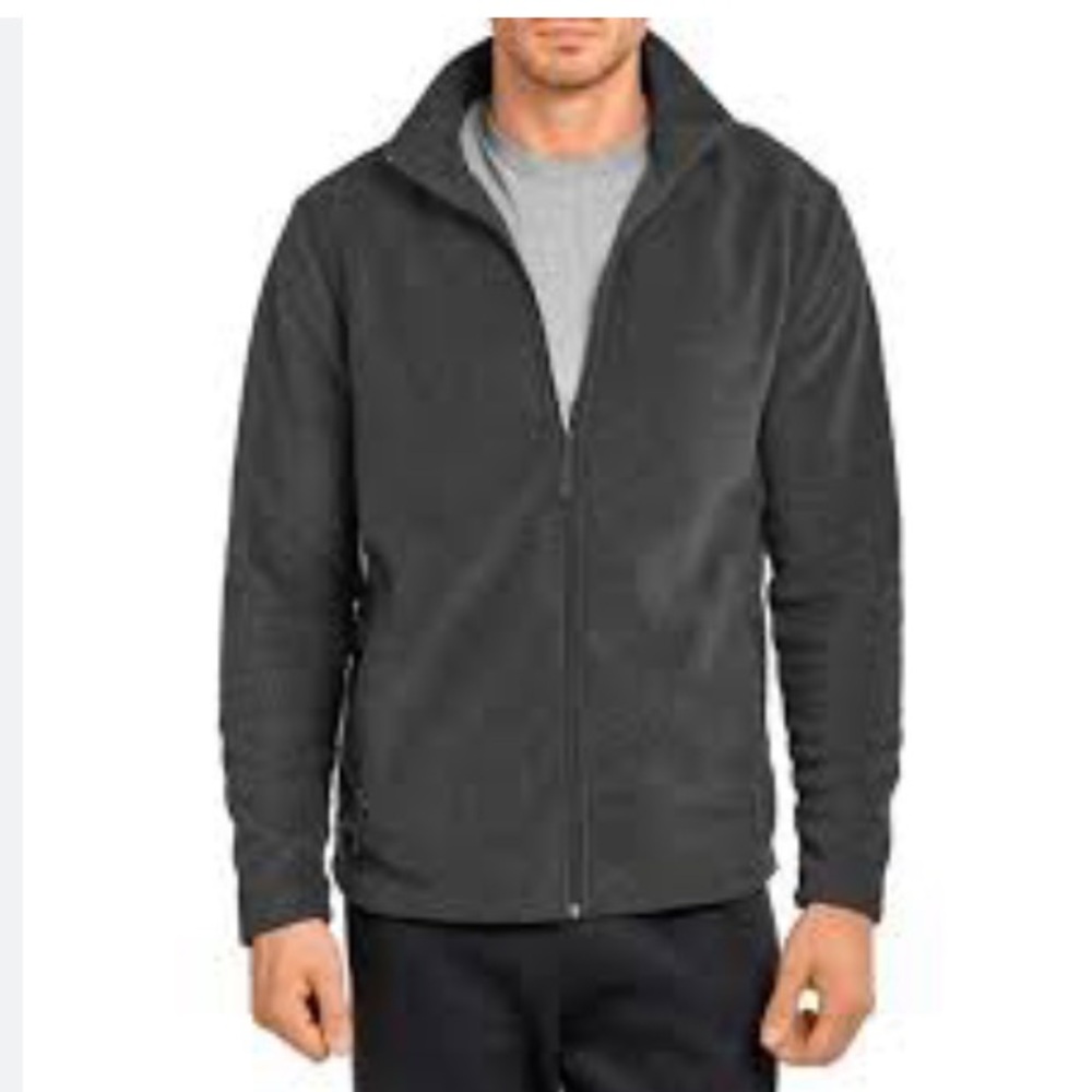 GAP Mens Charcoal Fleece Full-Zip Jacket | XL